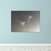 Zachte wolken bij zonsondergang in Cornwall Canvas Afdruk (Insitu (Houten vloer))