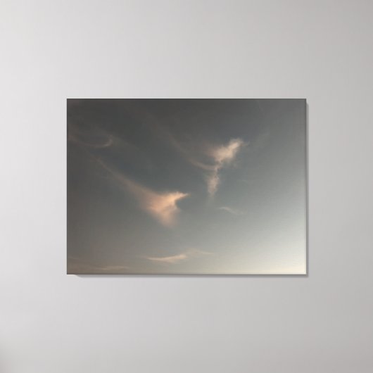 Zachte wolken bij zonsondergang in Cornwall Canvas Afdruk (Voorkant)