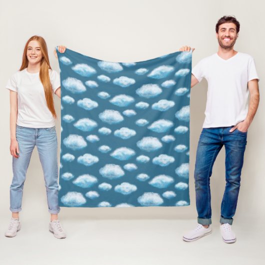 Zachte wolken fleece deken (In situ)