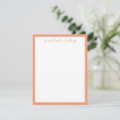 Zachte Zalmroodbaars Oranje Klassieke Nota Kaart (Staand voorkant)