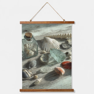 Zachte Zand- en Schelpenverzameling Strandkunst Hangend Wandkleed