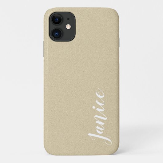Zachte Zandstructuur Jouw naam toevoegen Case-Mate iPhone Case (Achterkant)