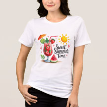 Zachte Zomer Tijd T-Shirt - Gelukzalig Warm Weer