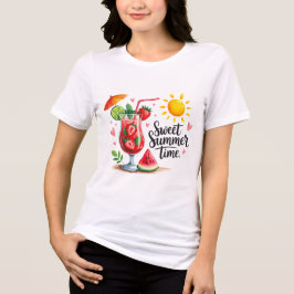 Zachte Zomer Tijd T-Shirt - Gelukzalig Warm Weer