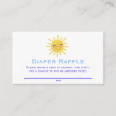 Zachte zon en wolken Baby shower luierriffel Informatiekaartje (Voorkant)