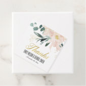 ZACHTE ZWART BLORAAL BUNCH WATERVERF WEDING BEDANK BEDANKJES LABELS (In situ)