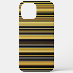 Zachte zwarte gouden strepen iPhone 12 pro max hoesje