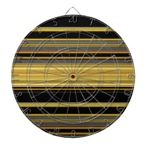 Zachte zwarte gouden strepen dartbord