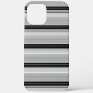 Zachte zwarte grijze strepen iPhone 12 pro max hoesje