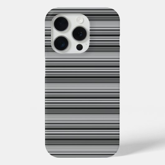 Zachte zwarte grijze strepen Case-Mate iPhone case (Achterkant)