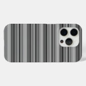 Zachte zwarte grijze strepen Case-Mate iPhone case (Achterkant (horizontaal))
