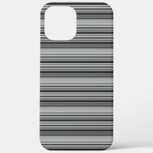 Zachte zwarte grijze strepen iPhone 12 pro max hoesje