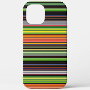 Zachte zwarte kleurrijke strepen iPhone 12 pro max hoesje