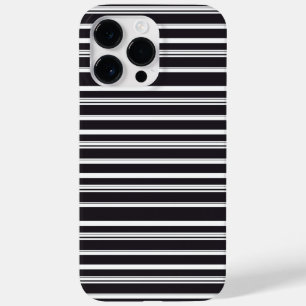 Zachte zwarte witte strepen Case-Mate iPhone 14 pro max hoesje