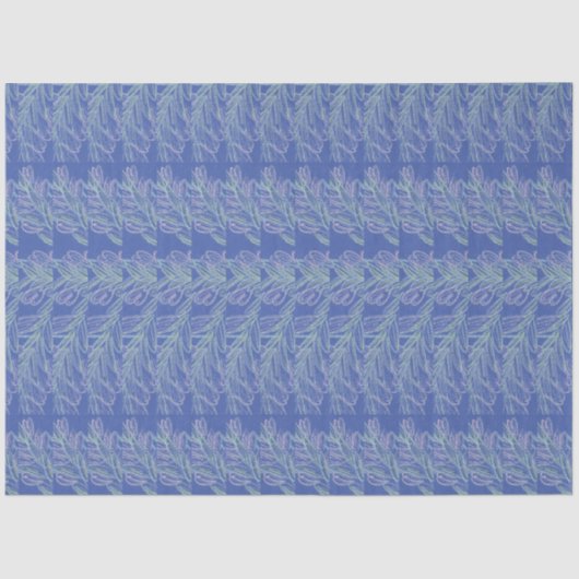 Zachte Zwemelen Blauw Tissuepapier (Voorkant)