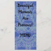 Zachte Zwemelen Blauwe Momenten Menu (Voorkant)