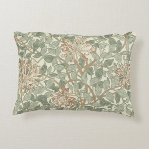Zachtegroene vintage William Morris kamperfoelie Accent Kussen