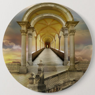 Zachten in hemels ronde button 6,0 cm