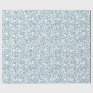 Zachter Blauw Botanisch Inpakpapier Elegant Hand