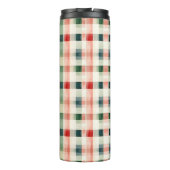 Zachter Evergroen Gingham Monogram Thermosbeker (Achterkant)