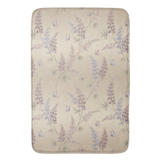 Zachter Pastel Lupine & Vlinderweidepatroon Badmat