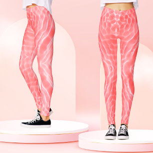 Zachter Pastelroze Abstract Golf Kunst Atletische Leggings