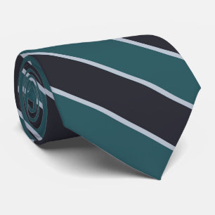 Zachter plus donkerblauw en dennen groene diagonal stropdas
