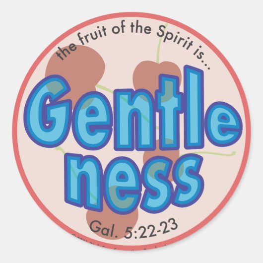 Zachtheid Fruit van de Spirit Spot Sticker (Voorkant)