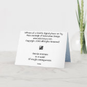 Zachtheid van een Kind Kaart (Achterkant)