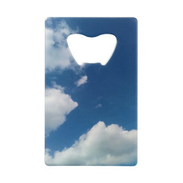 Zachtheid voor de wolken kredietkaart flessenopener