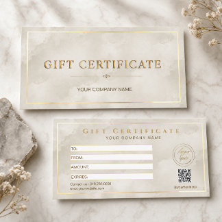 Zachtheidige Greige Waterverf Marmer Cadeaucertifi