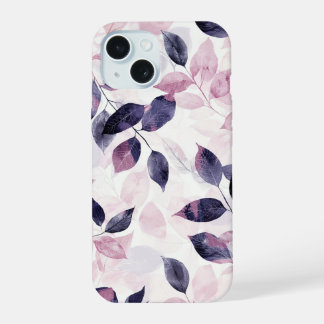 Zachthouten Bladeren Hoesje voor Telefoon iPhone 15 Hoesje