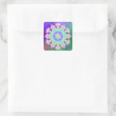 zachtjes, voorzichtig vierkante sticker (Tas)