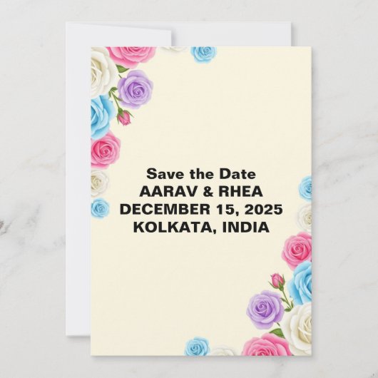 Zachts Pastel Trouw Save the Date (Voorkant)