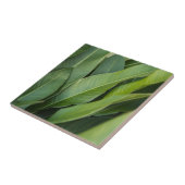 Zachts tropische groene bladeren botanisch tegeltje (Zijkant)