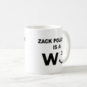 Zack Polanski Conception d'ancre Mug Drôle Minimal (Devant droit)