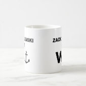 Zack Polanski Conception d'ancre Mug Drôle Minimal (Centre)