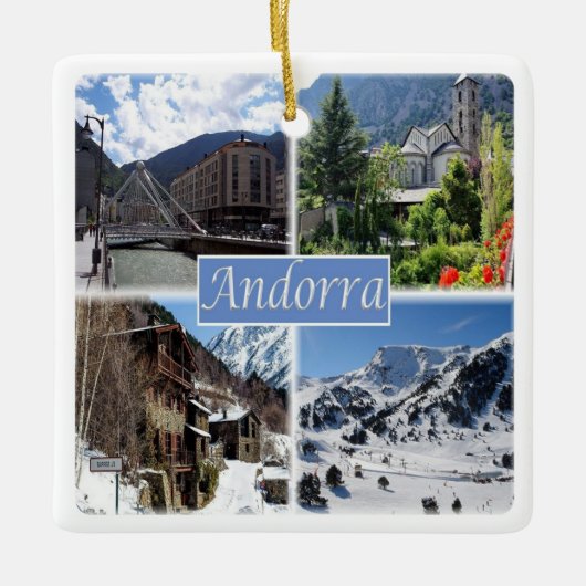 zAD003 ANDORRA, La Vella, mozaïek, Keramisch Ornament (Voorkant)