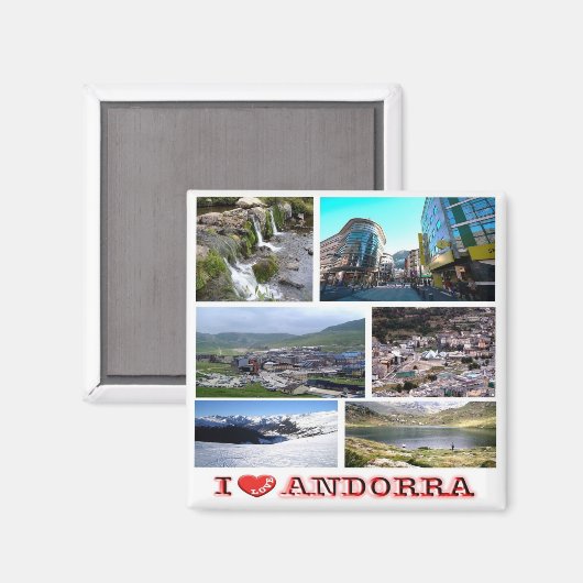 zAD019 IK HOU VAN Andorra, Mozaïek, Koelkast Magneet (Voorkant / Achterkant)