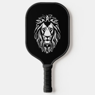 Zad leeuw zwart-wit decimaal pickleball paddle
