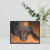 Zad not Trick of Treing Halloween Briefkaart (Staand voorkant)