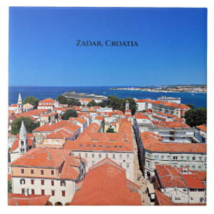 Zadar, Kroatië landschap Tegeltje