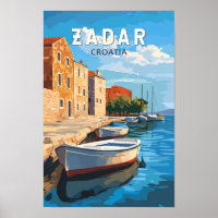 Zadar Kroatië Reizen Kunst Vintage