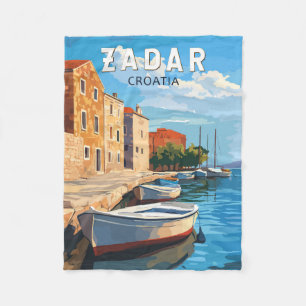 Zadar Kroatië Travel Art Vintage Fleece Deken