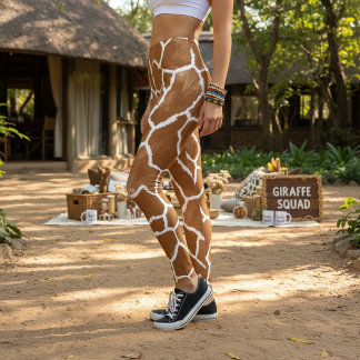 Zadel Bruin Giraffe Huid Patroon ID1152 Leggings