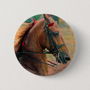 Zadel faux schilderen ronde button 5,7 cm