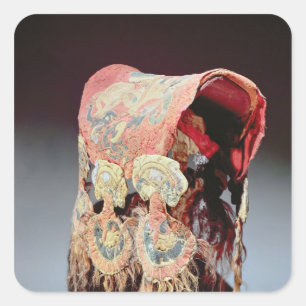 Zadel Hoesje met griffioenen die geiten aanvallen Vierkante Sticker