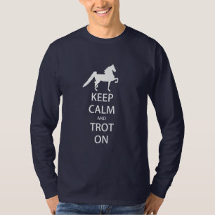 Zadel - Houd kalm en trot op T-shirt met lange hoe