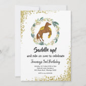 Zadel Je Paard Verjaardagsfeest Uitnodiging (Voorkant)