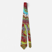 Zadel omhoog 1 uniek blauw rood Abstract Stropdas (Voorkant)